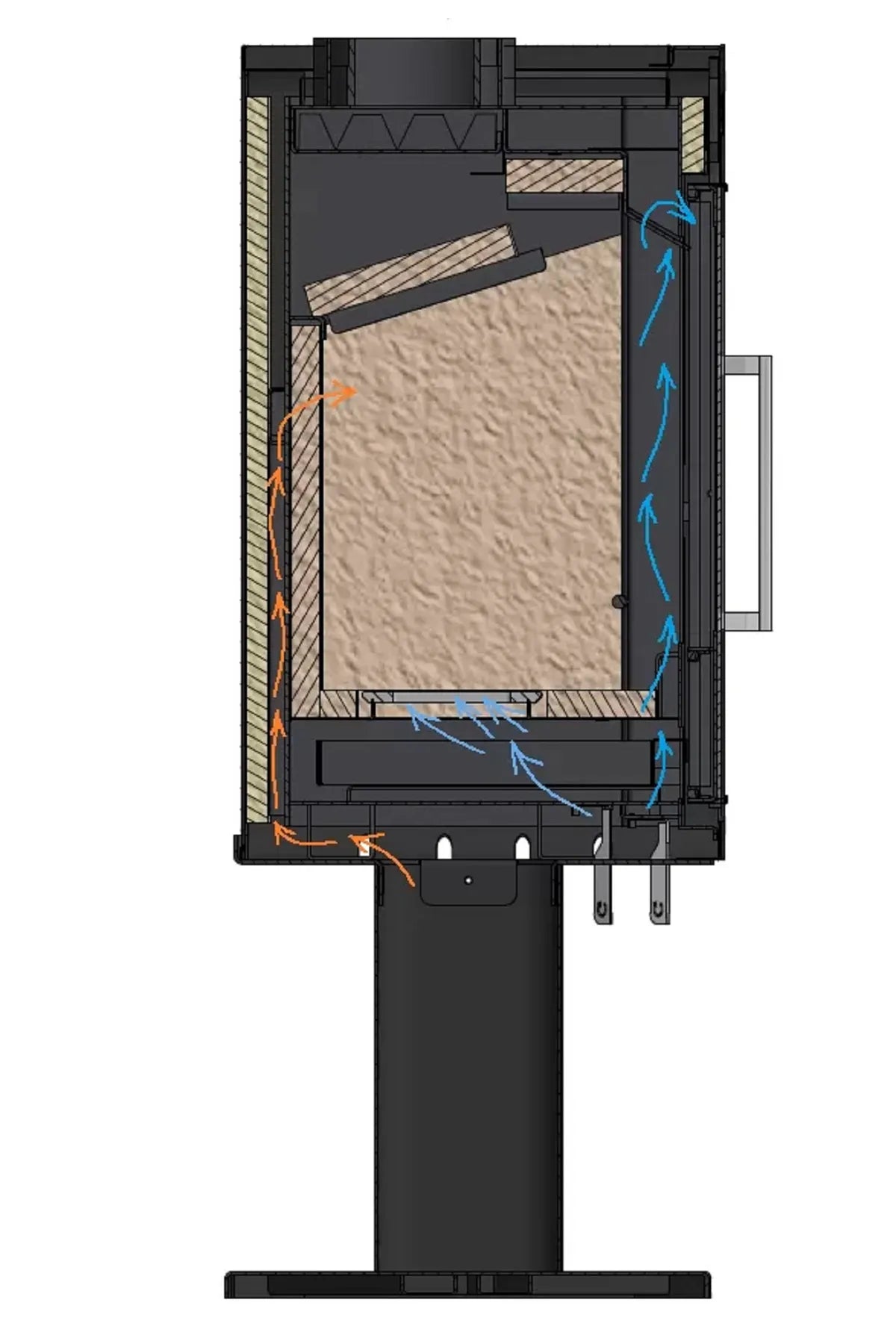 Designo Semineu Soba Pe Lemn 8 Kw Aur Import