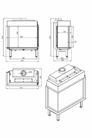 すいみんページ Doğalgazlı Şömine Haznesi Sol Açık 80 Lik
