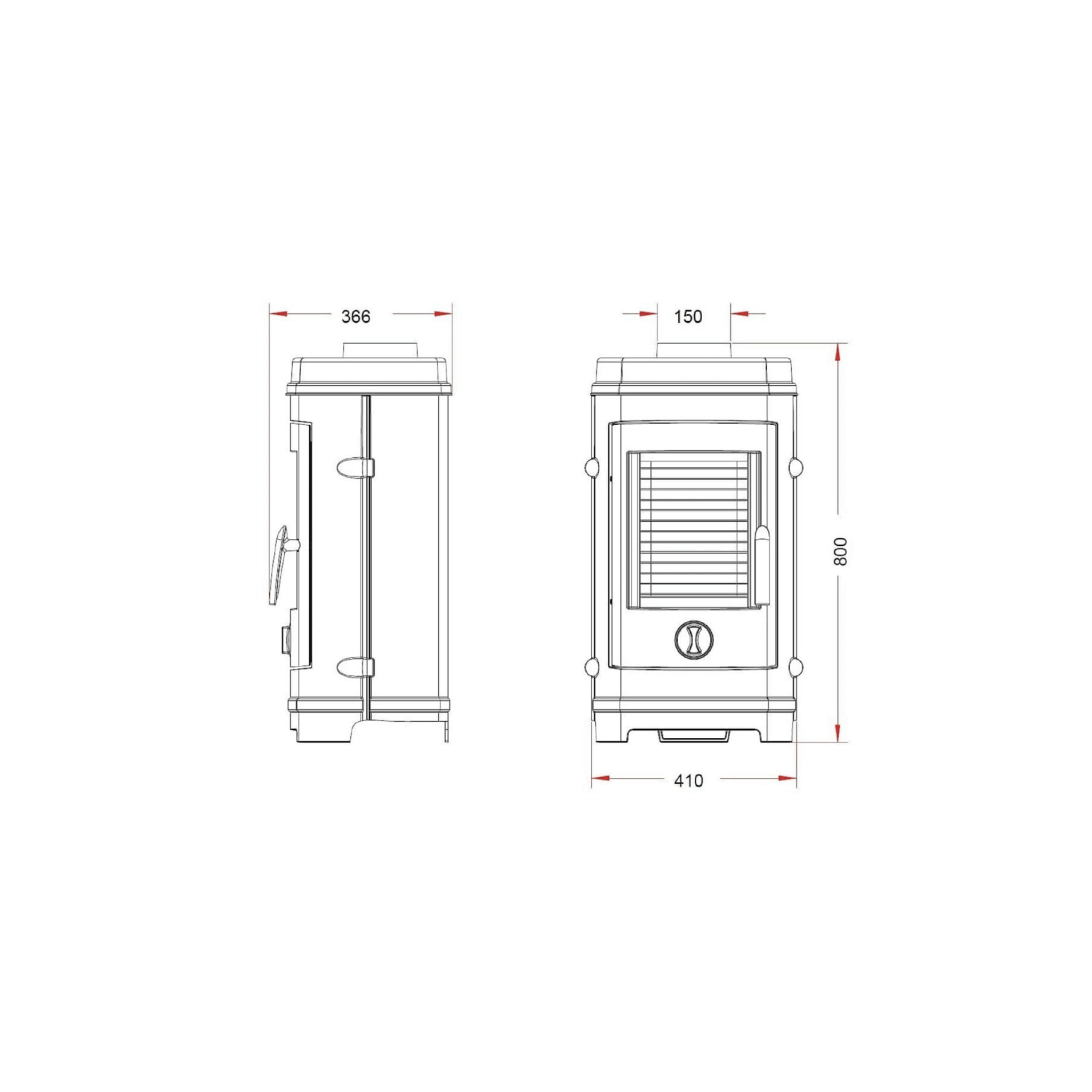Invicta Remilly Holzofen aus Gusseisen 6013 84 