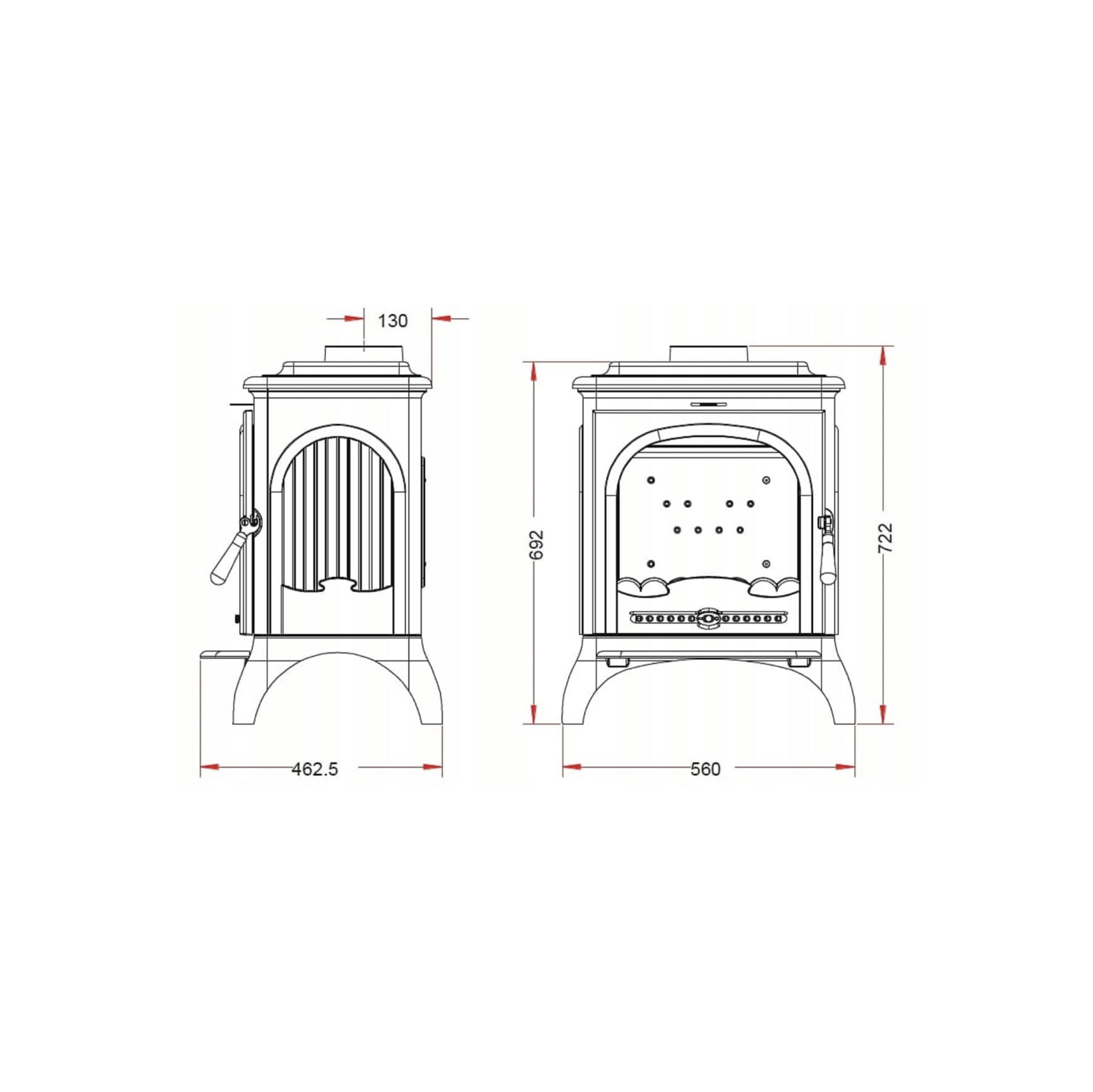 Invicta Seville Gusseisen-Holzofen 6192 46 Creme 