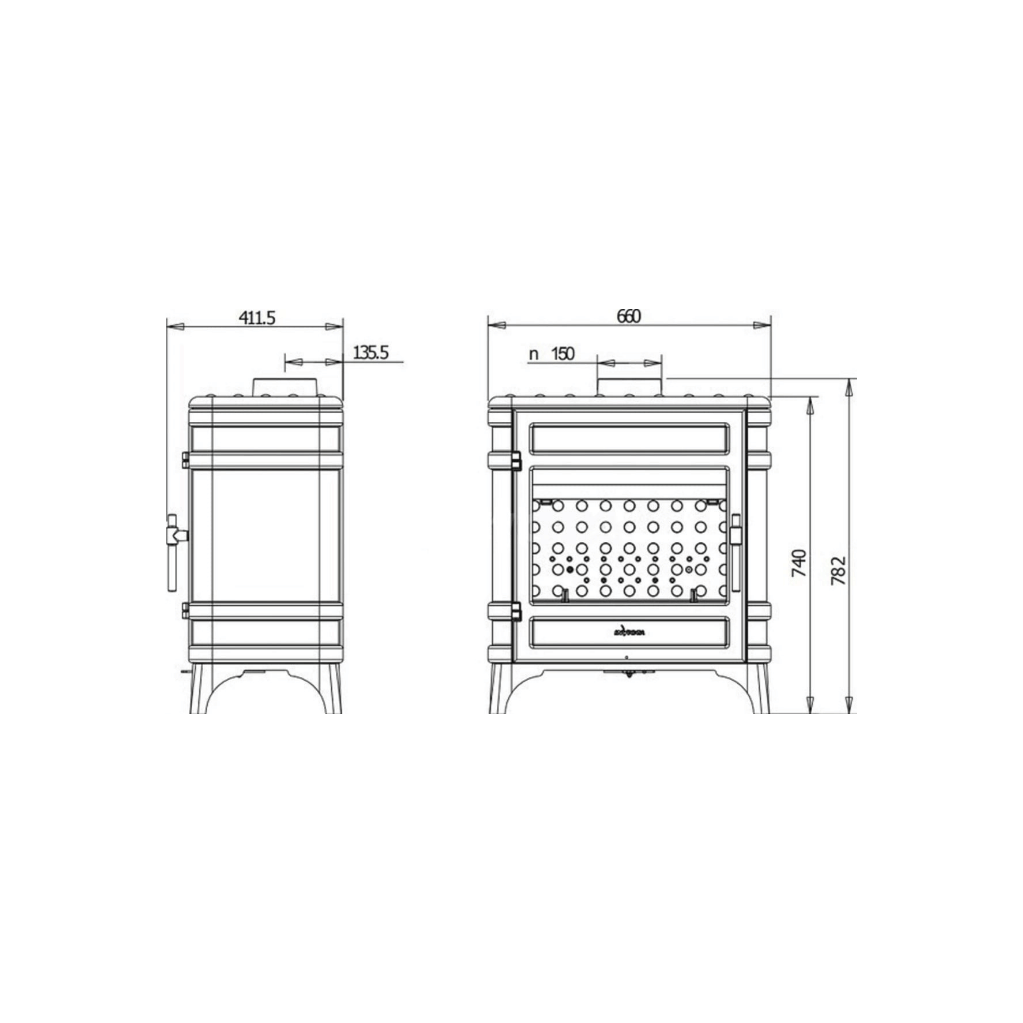 Invicta Siam Casting Holzofen 9170 44 Anthrazit